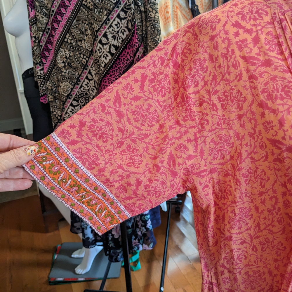 Pink Floral Maxi Dress - Picture 3 of 8